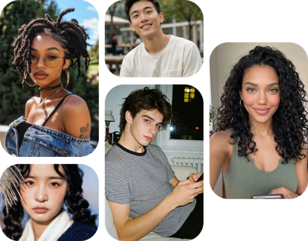 Community member avatar collage